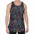 All Cancer Awareness Pattern Print Men's Velvet Tank Top