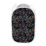 All Cancer Awareness Pattern Print Mesh Laundry Hamper