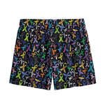 All Cancer Awareness Pattern Print Mesh Shorts