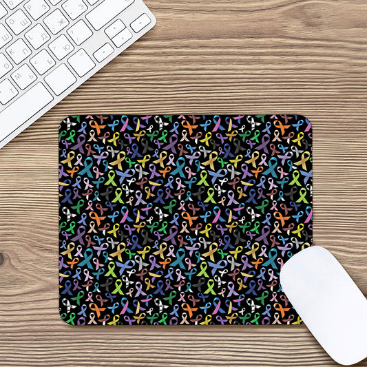 All Cancer Awareness Pattern Print Mouse Pad