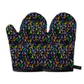All Cancer Awareness Pattern Print Oven Mitts
