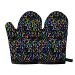 All Cancer Awareness Pattern Print Oven Mitts