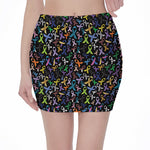 All Cancer Awareness Pattern Print Pencil Mini Skirt