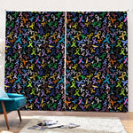 All Cancer Awareness Pattern Print Pencil Pleat Curtains