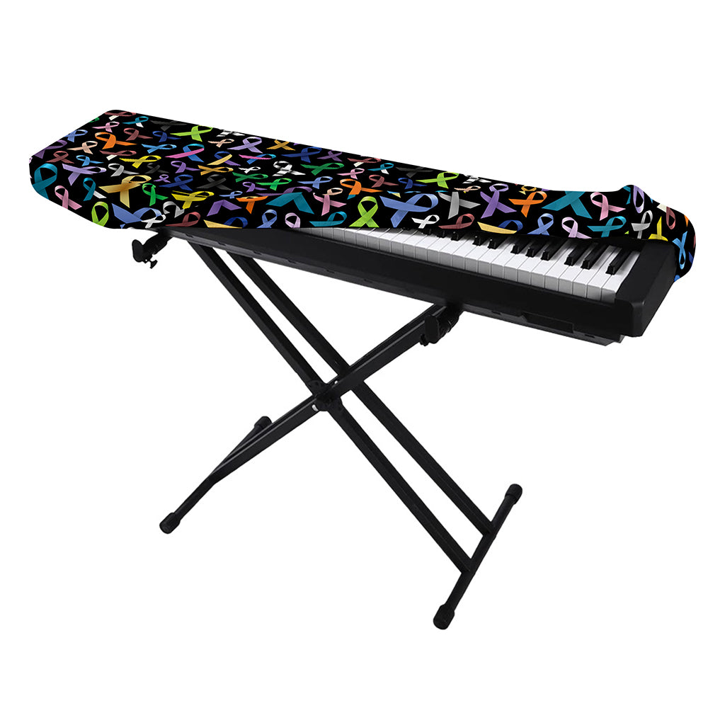 All Cancer Awareness Pattern Print Piano Keyboard Cover