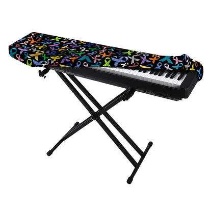 All Cancer Awareness Pattern Print Piano Keyboard Cover