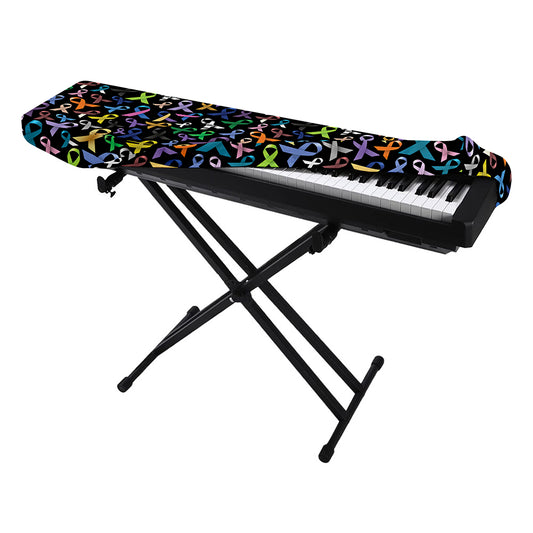 All Cancer Awareness Pattern Print Piano Keyboard Cover