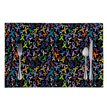 All Cancer Awareness Pattern Print Placemat