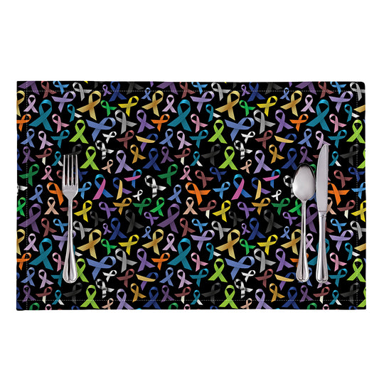 All Cancer Awareness Pattern Print Placemat