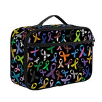 All Cancer Awareness Pattern Print Portable Lunch Bag