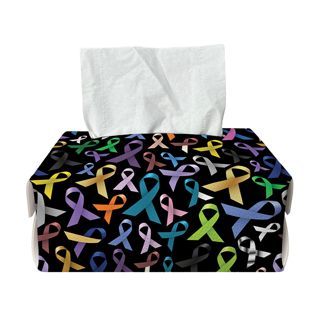 All Cancer Awareness Pattern Print Rectangle Tissue Box Cover