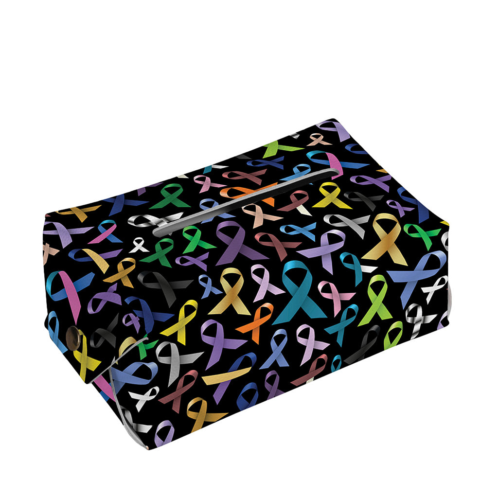 All Cancer Awareness Pattern Print Rectangle Tissue Box Cover
