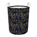 All Cancer Awareness Pattern Print Round Laundry Basket