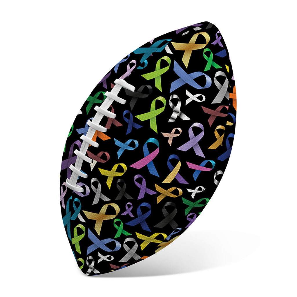 All Cancer Awareness Pattern Print Rugby Ball
