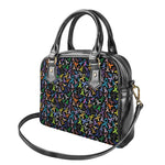 All Cancer Awareness Pattern Print Shoulder Handbag