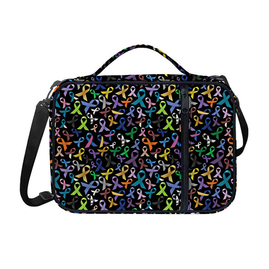 All Cancer Awareness Pattern Print Shoulder Strap Bible Bag