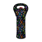 All Cancer Awareness Pattern Print Single Neoprene Wine Tote
