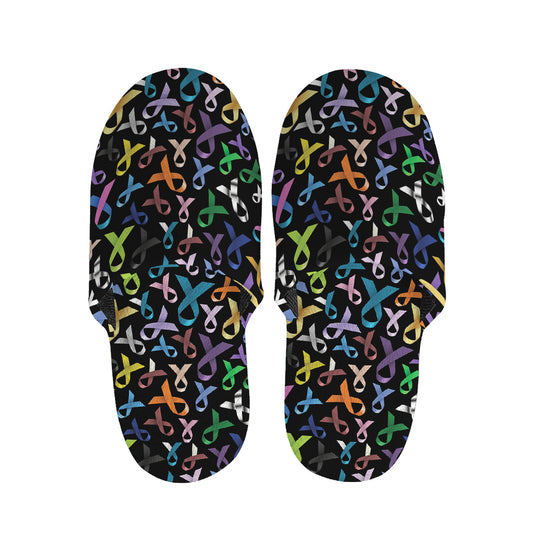 All Cancer Awareness Pattern Print Slippers