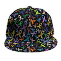 All Cancer Awareness Pattern Print Snapback Cap