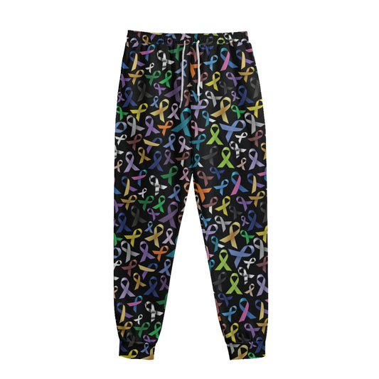 All Cancer Awareness Pattern Print Sweatpants