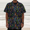 All Cancer Awareness Pattern Print Textured Short Sleeve Shirt