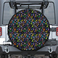 All Cancer Awareness Pattern Print Tire Cover