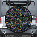 All Cancer Awareness Pattern Print Tire Cover With Camera Hole