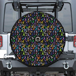 All Cancer Awareness Pattern Print Tire Cover With Camera Hole