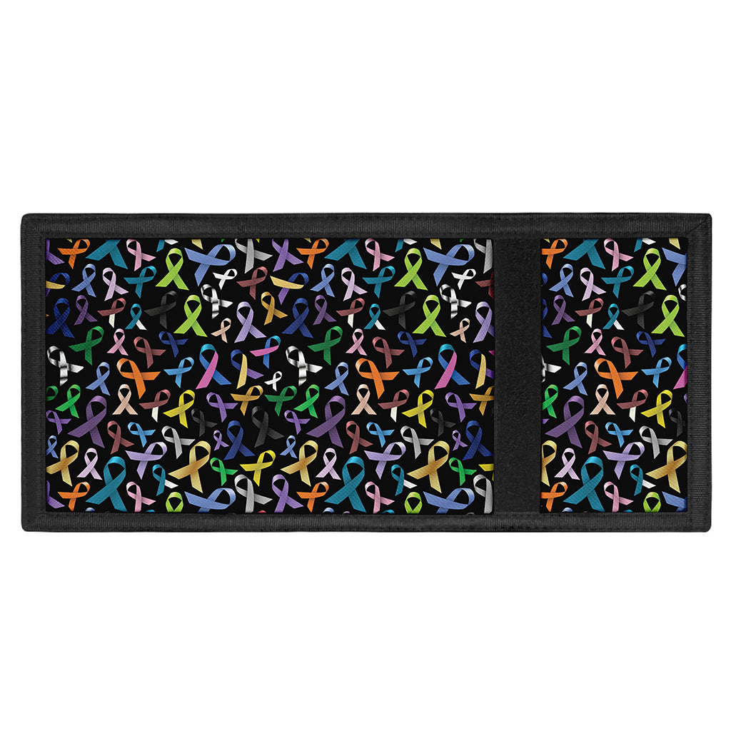 All Cancer Awareness Pattern Print Trifold Wallet