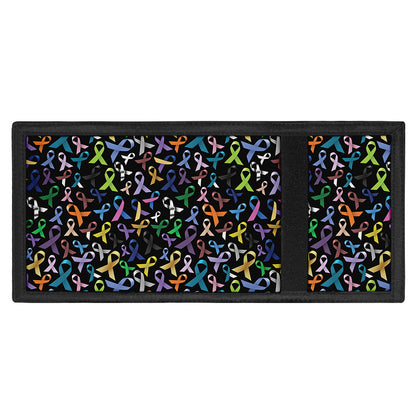 All Cancer Awareness Pattern Print Trifold Wallet