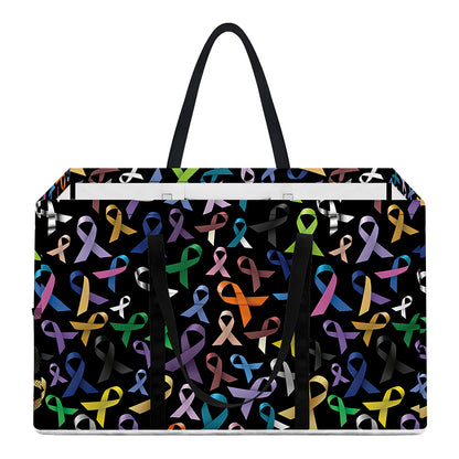 All Cancer Awareness Pattern Print Utility Tote Bag