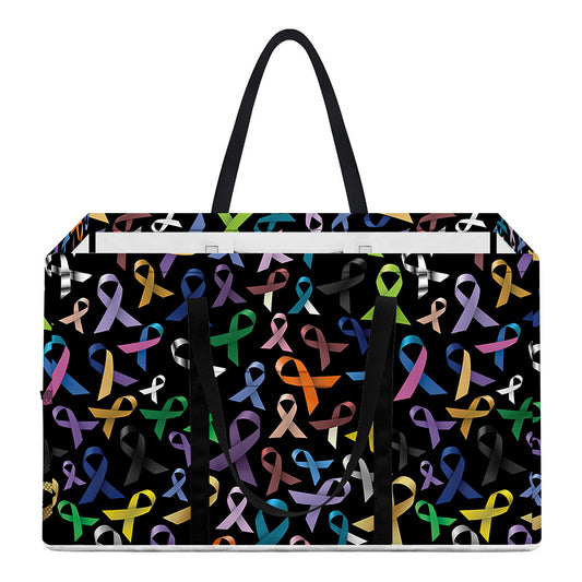All Cancer Awareness Pattern Print Utility Tote Bag