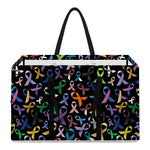 All Cancer Awareness Pattern Print Utility Tote Bag