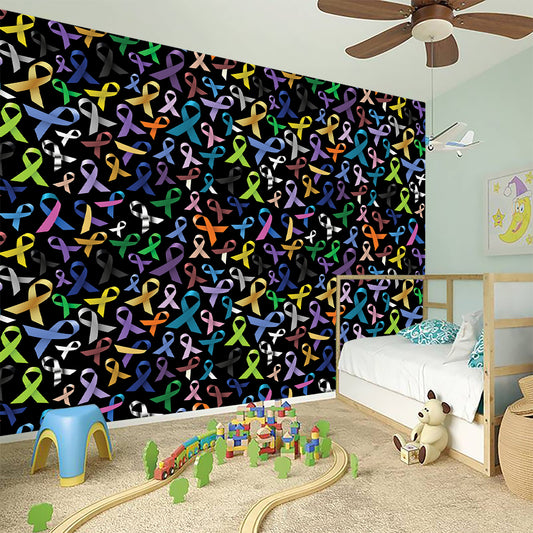 All Cancer Awareness Pattern Print Wall Sticker
