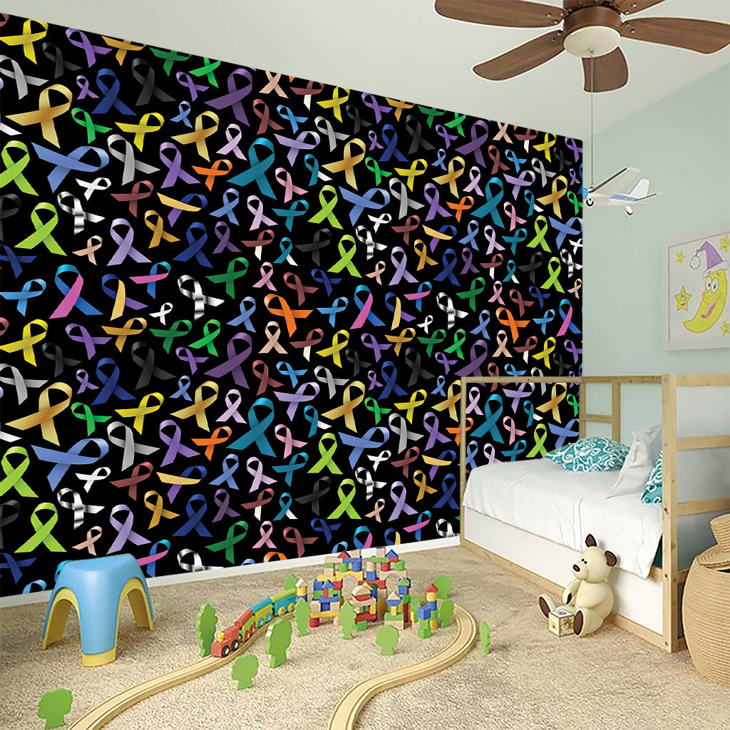 All Cancer Awareness Pattern Print Wall Sticker