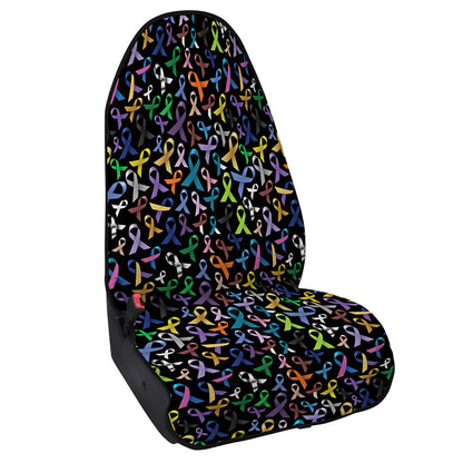 All Cancer Awareness Pattern Print Waterproof Car Seat Cover