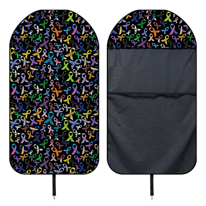 All Cancer Awareness Pattern Print Waterproof Car Seat Cover