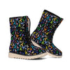 All Cancer Awareness Pattern Print Winter Boots