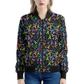 All Cancer Awareness Pattern Print Women's Bomber Jacket