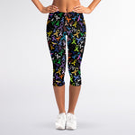 All Cancer Awareness Pattern Print Women's Capri Leggings