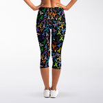 All Cancer Awareness Pattern Print Women's Capri Leggings
