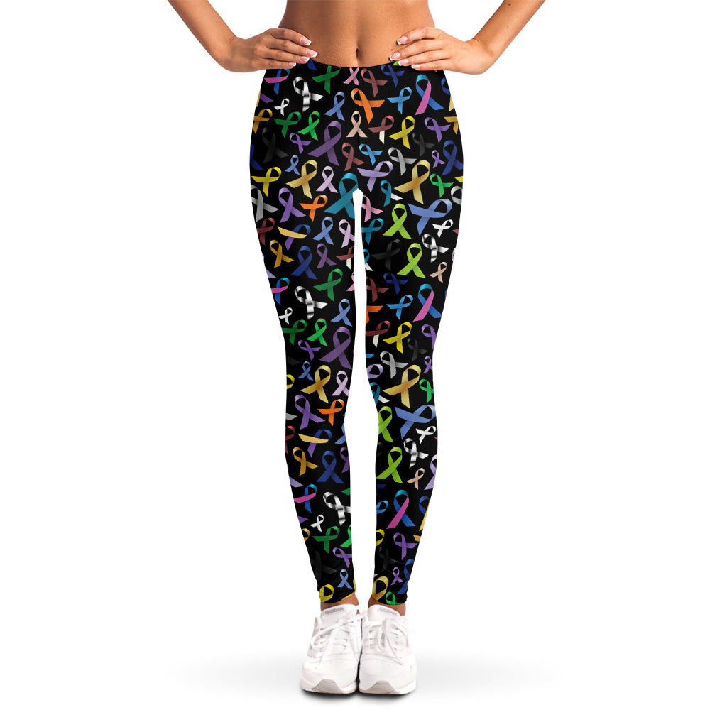 All Cancer Awareness Pattern Print Women's Leggings