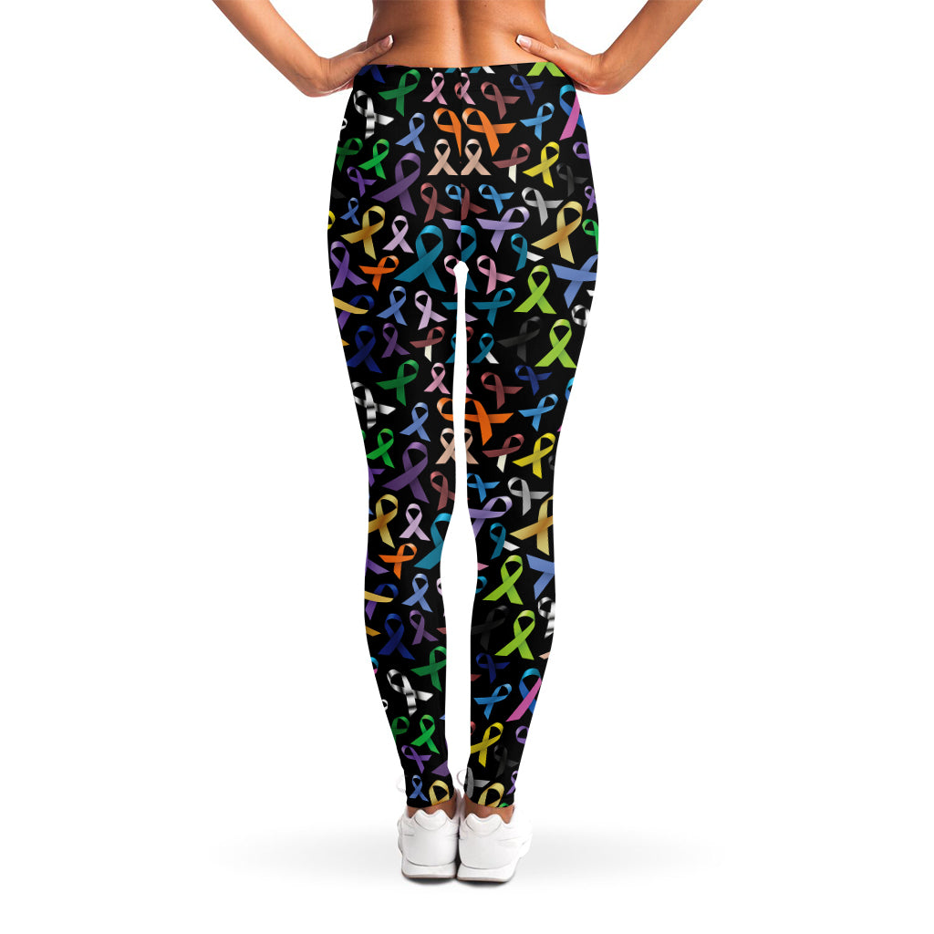 All Cancer Awareness Pattern Print Women's Leggings