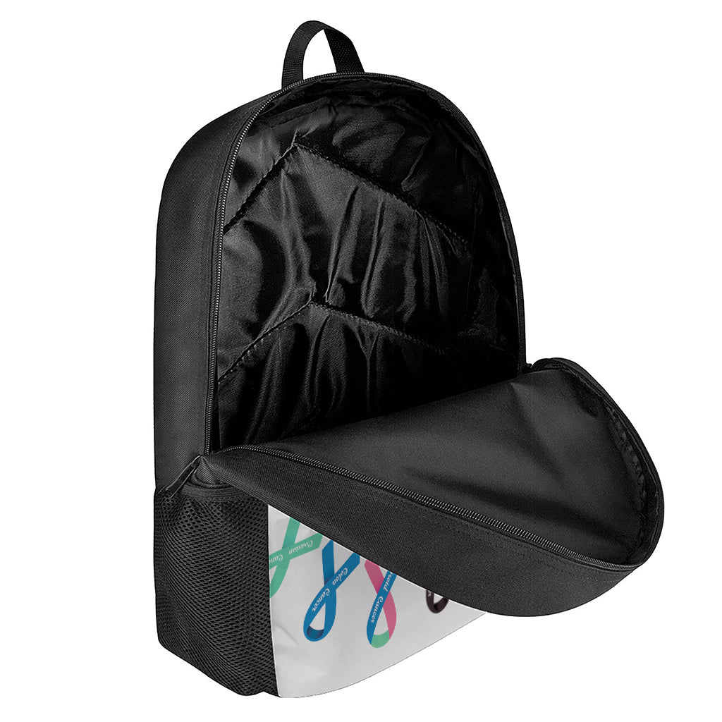 All Cancer Awareness Ribbons Print 17 Inch Backpack