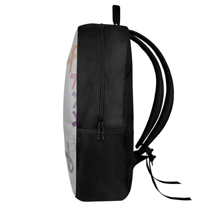 All Cancer Awareness Ribbons Print 17 Inch Backpack