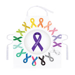 All Cancer Awareness Ribbons Print Adjustable Apron