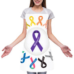 All Cancer Awareness Ribbons Print Adjustable Apron