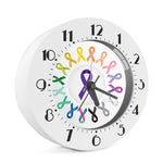 All Cancer Awareness Ribbons Print Alarm Clock