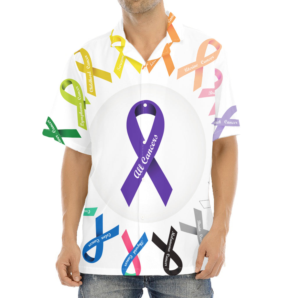 All Cancer Awareness Ribbons Print Aloha Shirt