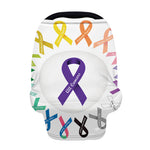 All Cancer Awareness Ribbons Print Baby Seat Cover